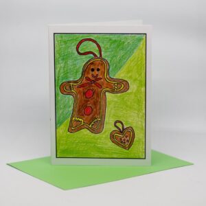 Weihnachtskarte: Lebkuchenfigur