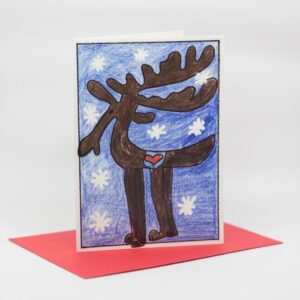 Weihnachtskarte: Rentier