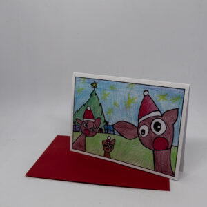 Weihnachtskarte: Rentier-Trio